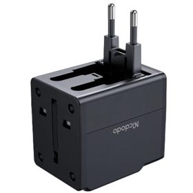 MCDODO CP-4120 Univerzális utazó adapter 2x USB fekete