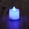 Iris Gyertya alakú fix fényű LED-es lila fénydekoráció 4db/csomag