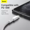 Baseus CATLGD-02 1m 20W fonott Type-C/Lightning fehér kábel