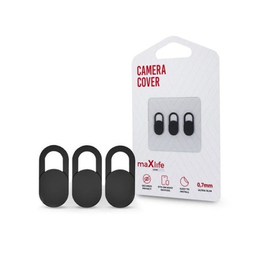 Maxlife TF-0164 3db/csomag fekete webkamera borító