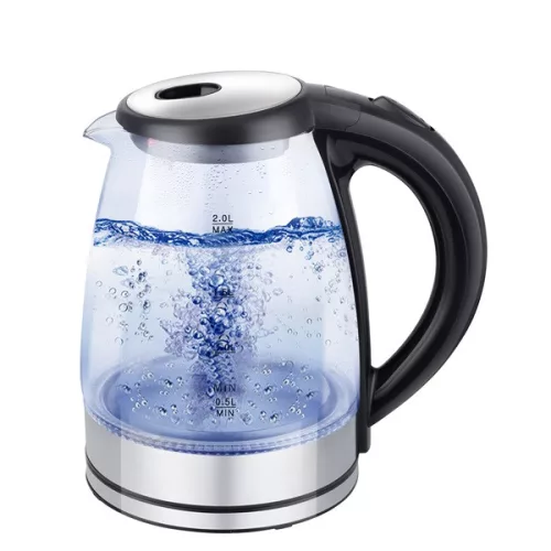 TOO KE-810 1,8L-es ezüst üveg vízforraló