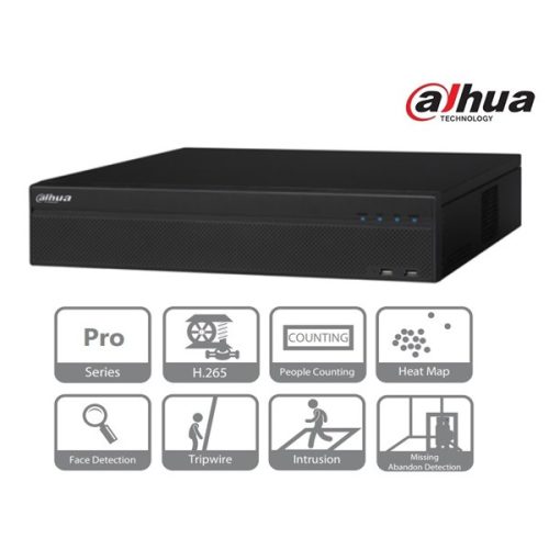 Dahua NVR Rögzítő - NVR5832-4KS2 (32 csatorna, H265, 320Mbps rögzítési sávszélesség, HDMI+VGA, 3xUSB, 8x Sata, I/O,Raid)