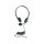 Manhattan Fejhallgató -  Sztereó fejhallgató mikrofonnal, hangerőszabályzó, fekete