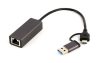 Gembird A-USB3AC-LAN-01 USB 3.1 + type-C Gigabit network adapter Space Grey