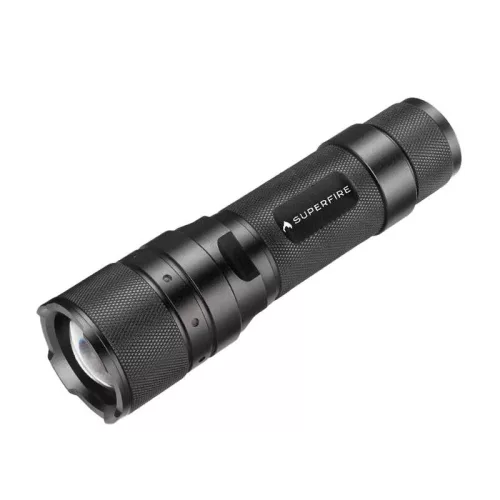 Zseblámpa Superfire F3-L2 – 570 lm, 260 m, 5 mód, zoom funkció