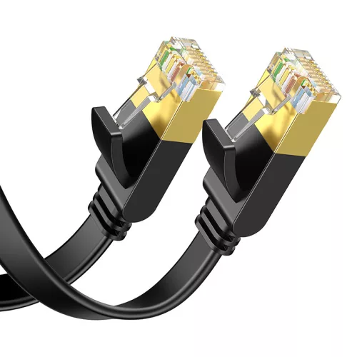 UGREEN NW106 Ethernet RJ45 lapos kábel, Cat.7, STP, 8m (fekete)