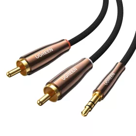 UGREEN AV170 kábel, 2x RCA (Cinch) jack 3.5mm, 1m (fekete)