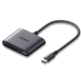 UGREEN CM387 SD és TF kártyaolvasó, USB-C (fekete)