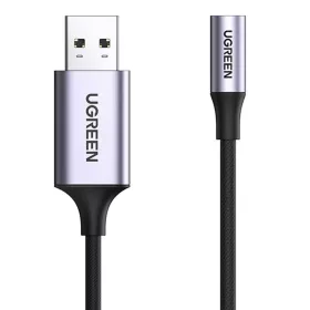   UGREEN CM477 Audió adapter, USB 3,5 mm-es mini jack 3,5 mm-es AUX csatlakozó (szürke)