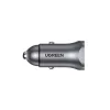 UGREEN CD130 autós töltő, USB-A+PD 3.0, USB-C, QC3.0 30W (szürke)
