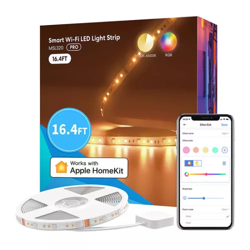 RGBWW Wi-Fi intelligens LED szalag 5 méter Meross MSL320 (Homekit)