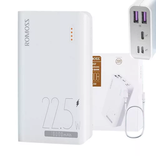 Powerbank Romoss SENSE4SF 10000mAh, 22.5W (fehér)