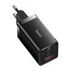 Baseus GaN5 Pro Töltő, 2xUSB-C + USB, 65W (fekete)