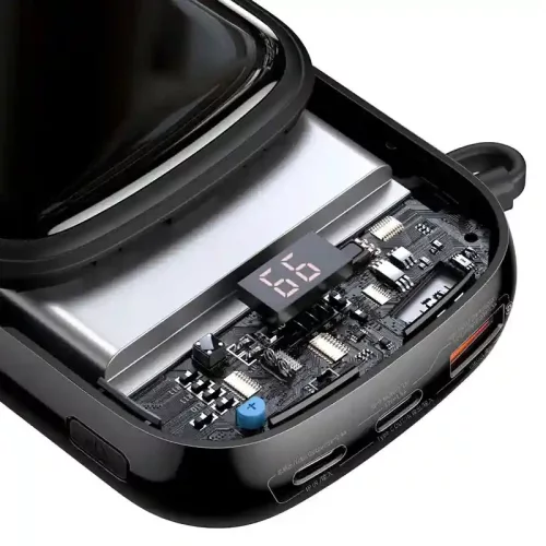 Baseus Qpow PRO Powerbank Powerbank Baseus Qpow PRO Lightning kábellel, 20000mAh, 20W (fekete)