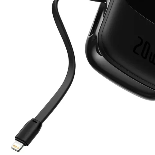 Baseus Qpow PRO Powerbank Powerbank Baseus Qpow PRO Lightning kábellel, 20000mAh, 20W (fekete)