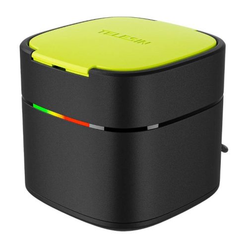 TELESIN Box kétcsatornás töltő + 2 akkumulátor GoPro Hero 12 / 11 / 10 / 9 kamerához (gyorstöltés)