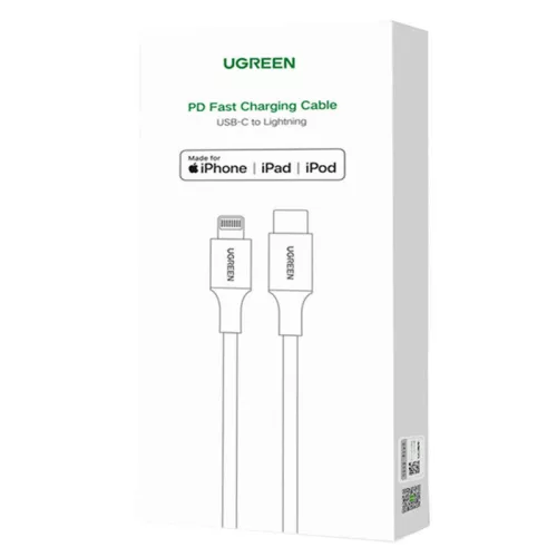 UGREEN US171 Lightning-USB-C kábel, 3A, 1,5 m (fehér)