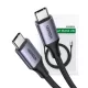 UGREEN 15311 USB-C - USB-C kábel, 1m (szürke)