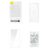 Baseus Crystal Clear mágneses telefontok iPhone 13 (átlátszó), edzett üvegfólia + tisztítókészlet