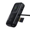 Baseus S-16 Autós Bluetooth MP3-lejátszó + töltő, T alakú, OS (fekete)