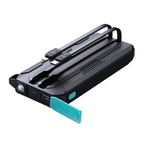 Powerbank Joyroom JR-L017 10000mAh, 22.5W, Lightning + USB-C kábellel (fekete)