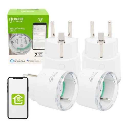 Gosund SP111 3680W 16A WiFi intelligens aljzat, Tuya 4 darabos kiszerelésben