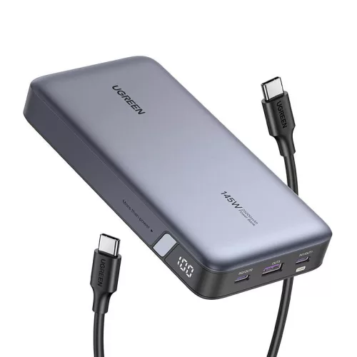 UGREEN PB205 powerbank 25000mAh, USB + 2x USB-C, 145W PD (szürke)