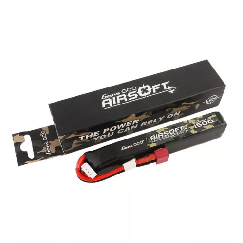 Gens ace 25C 1500mAh 3S1P 11.1V Airsoft Gun Lipo akkumulátor T PLug csatlakozóval