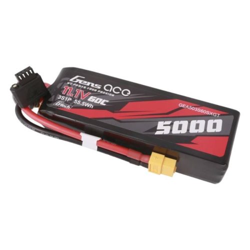 Gens ace G-Tech 5000mAh 11.1V 60C 3S1P Short-Size Lipo akkumulátor XT60 csatlakozóval