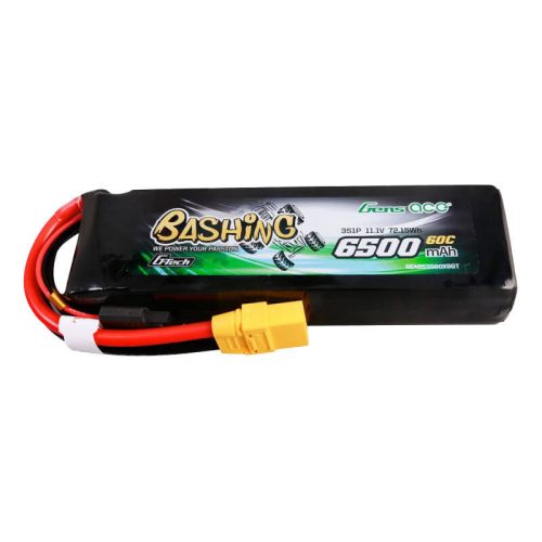 Gens ace G-Tech 6500mAh 11.1V 60C 3S1P Lipo akkumulátor XT90-Bashing Series csatlakozóval