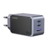 UGREEN Nexode S (Air) fali töltő, 65W, USB + 2x USB-C (szürke)