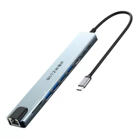   BlitzWolf BW-TH5 10 az 1-ben USB-C dokkolóállomás (ezüst)