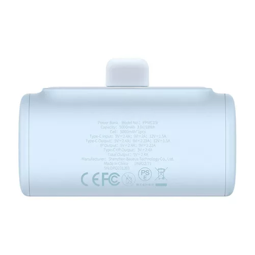 Baseus Compact powerbank, 5000mAh, 20W (kék)