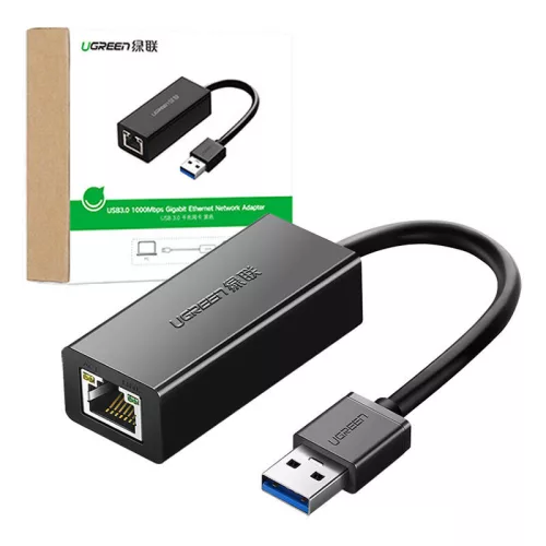 UGREEN CR111 USB 3.0-RJ45 hálózati adapter, Gigabit Ethernet (fekete)