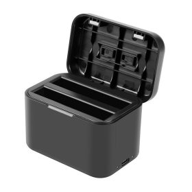   PULUZ akkumulátor és memóriakártya töltő tok az Insta360 X4-hez (fekete)