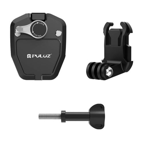 Motoros szélvédő rögzítő klip PULUZ akciókamerákhoz (DJI Osmo Action 4, GoPro Hero 12, Insta360 Ace Pro / X4)(fekete)