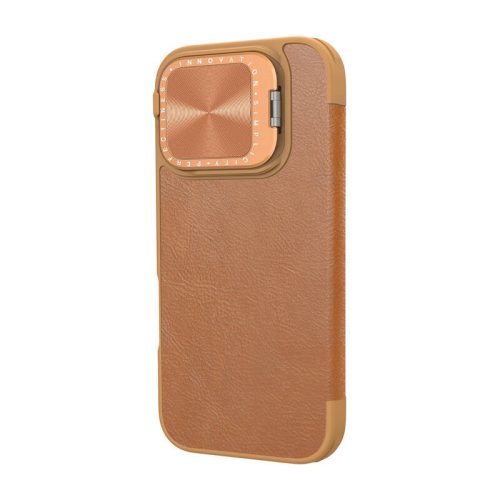 Etui Nillkin Qin Qin Prop Bőr iPhone 16 (brązowy)
