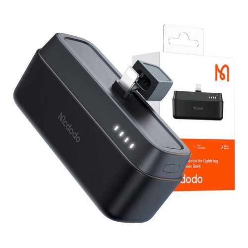 Mcdodo Power Bank MC-6281 20W, 5000mAh Lightning csatlakozóval (fekete)