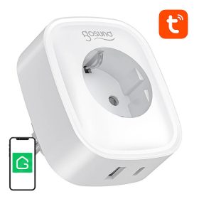   Gosund SP6 WiFi/Bluetooth okos konnektor, 16A, USB-C, 20W, Tuya