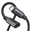 UGREEN US372 USB-C-USB-C Gen2 hosszabbító kábel, 1m (fekete)