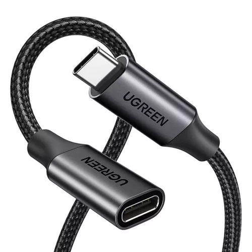 UGREEN US372 USB-C-USB-C Gen2 hosszabbító kábel, 1m (fekete)