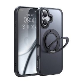   McDodo PC-4930 MagSafe tok iPhone 16-hoz állvánnyal (fekete)