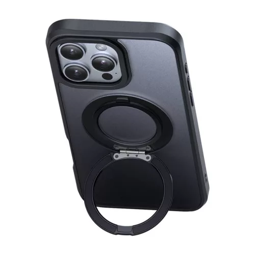 McDodo PC-4933 MagSafe tok iPhone 16 Pro Max készülékhez állvánnyal (fekete)