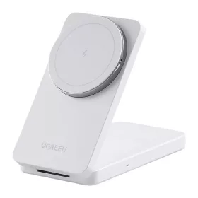   UGREEN W528 2 az 1-ben iPhone/AirPods vezeték nélküli töltő, 20W (fehér)