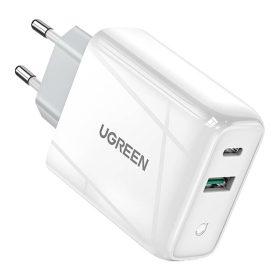 UGREEN CD170 hálózati töltő, USB + USB-C, 36W (fehér)