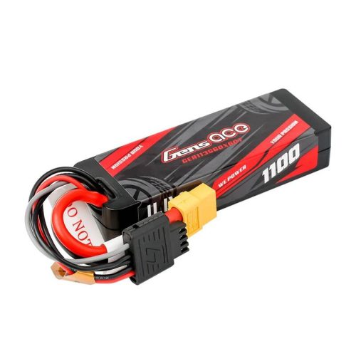 Gens ace G-Tech 1100mAh 11.1V 3S1P 60C GRP-76 Hardcase Lipo akkumulátor XT60 csatlakozóval