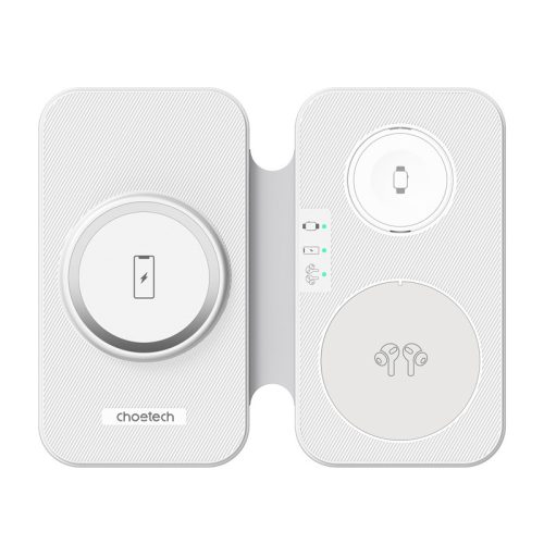 Choetech T616-F 3 az 1-ben vezeték nélküli töltő (fehér)