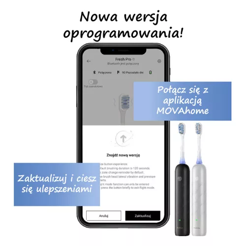 MOVA Fresh Pro elektromos fogkefe (fekete)
