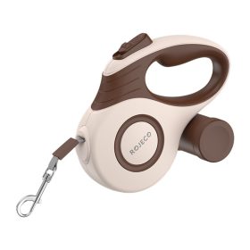   Rojeco A12 5M automata behúzható kutyapóráz, 5 méter (barna)