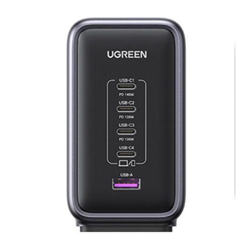 UGREEN CD333 Nexode hálózati töltő, USB + 4x USB-C, GaN, 300W + 240W USB-C kábel (fekete)